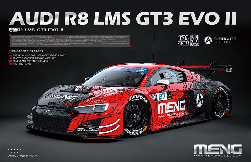 Meng 1/24 Audi R8 LMS GT3 EVO II Kit