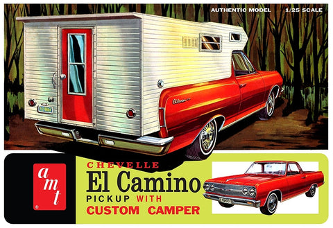 AMT 1/25 1965 Chevelle El Camino Pickup w/Custom Camper Kit