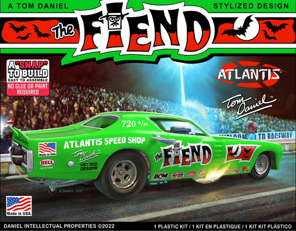 Atlantis Models 1/32 Tom Daniel's Fiend Funny Car (Snap) (formerly Monogram) Kit