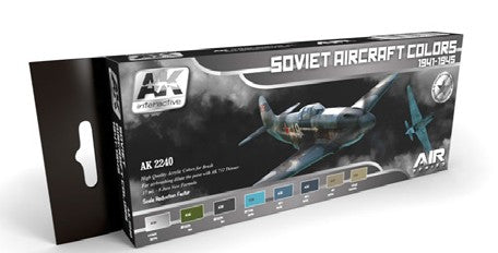 AK Interactive Air Series: Soviet Aircraft Colors 1941-1945 Acrylic Paint Set (8 Colors) 17ml Bottles