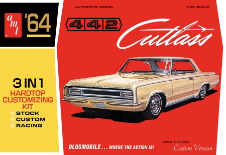 AMT Model Cars 1/25 1964 Olds Cutlass 442 Hardtop (3 in 1) Kit