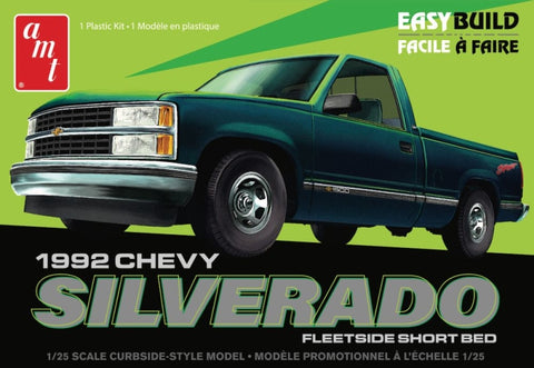 AMT 1/25 1992 Chevy Silverado Fleetside Short Bed Pickup Truck (Easy Build) Kit