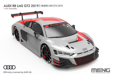 Meng 1/24 2019 Audi R8 LMS GT3 2-Seater Racing Sports Car (New Tool) Kit