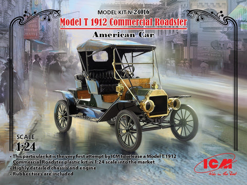 ICM Military 1/24 American Model T 1912 Commercial Roadster Car Kit