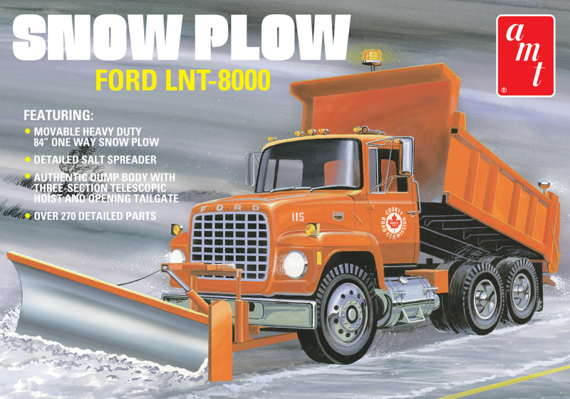 AMT 1/25 Ford LNT8000 Dump Truck w/Snow Plow Kit