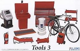 Fujimi 1/24 Garage Tools Set #3 (Jack, Heater, Tool Chest, Bike, etc.) Kit