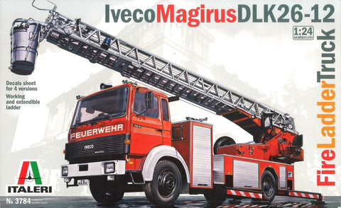 Italeri 1/24 IVECO-Magirus DLK23-12 Fire Engine Ladder Truck (Re-Issue) Kit