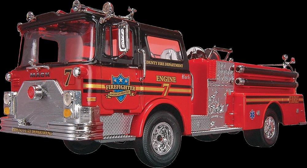 Revell-Monogram Cars 1/32 Mack Fire Engine Pumper Truck Snap Kit