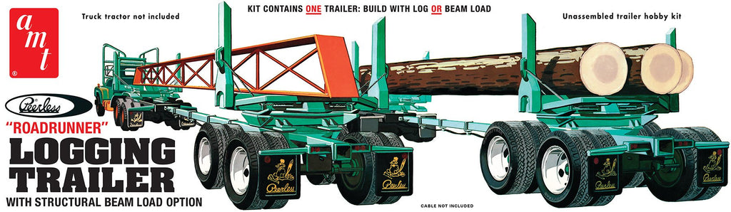 AMT Model Cars 1/25 Peerless Roadrunner Logging Trailer Kit