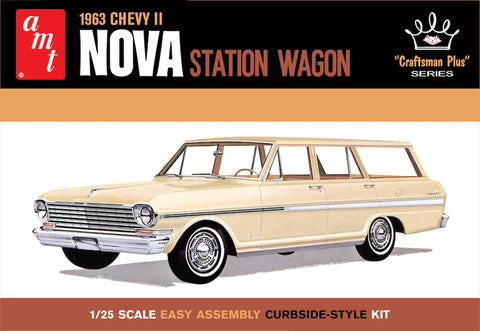 AMT 1/25 1963 Chevy II Nova Station Wagon Craftsman Series Kit