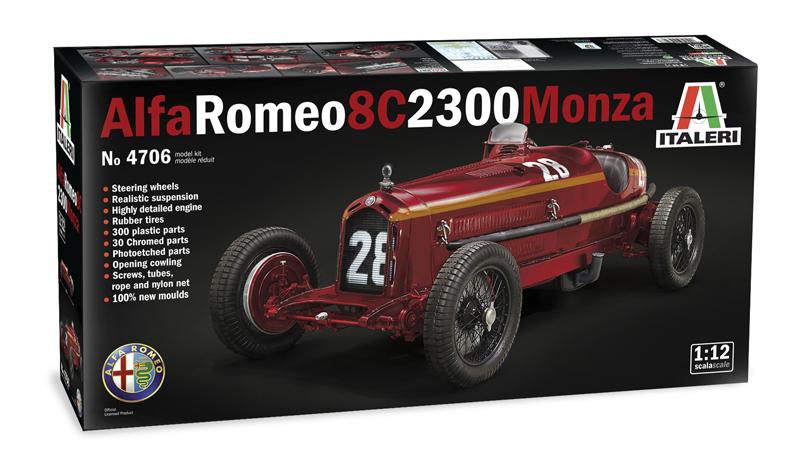 Italeri Model Cars 1/12 Alfa Romeo 8C 2300 Monza Kit