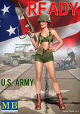 Master Box Ltd 1/24 Alice US Army Pin-Up Girl Standing Holding Rifle Kit