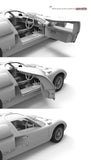 Meng Car Models 1/12 Ford GT 40 Mk II Race Car (New Tool) Kit