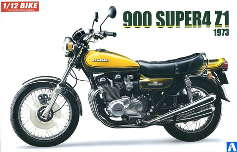 Aoshima 1/12 Kawasaki 900 Super4 Z1 1973 Model Motorcycle w/Custom Parts Kit