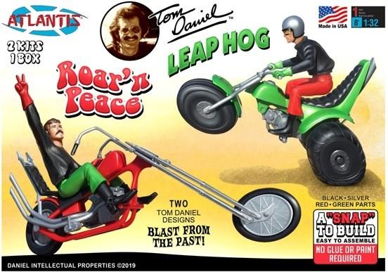 Atlantis Cars 1/32 Tom Daniel's Roar' N Peace Motorcycle & Leap Hog 3-Wheeler Kit (Formerly Monogram)