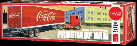 AMT Model Cars 1/25 Fruehauf Van Model FB Beaded Panel Coca-Cola Semi-Trailer Kit