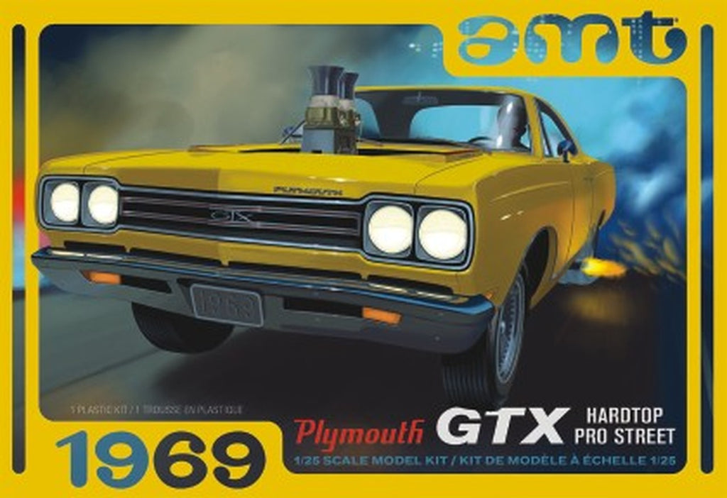 AMT Model Cars 1/25 1969 Plymouth GTX Hardtop Pro Street Kit