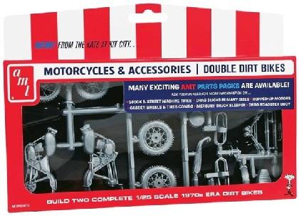 AMT 1/25 1970s Double Dirt Bike Motorcycle Pack (2 Kits)