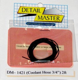 Detail Master 1/24-1/25 2ft. Coolant Hose Black (3/4" Dia.)