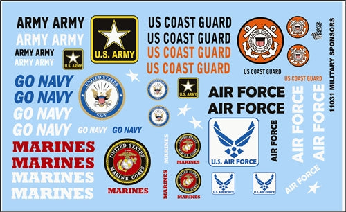 Gofer Racing 1/24-1/25 Armed Services Military Logos