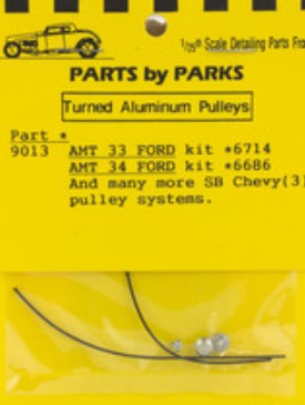 Parts By Parks 1/24-1/25 Pulley Set 1933-34 Ford & SB Chevy (Spun Aluminum) (3)
