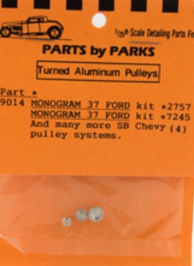 Parts By Parks 1/24-1/25 Pulley Set 1937 Ford & SB Chevy (Spun Aluminum) (4)
