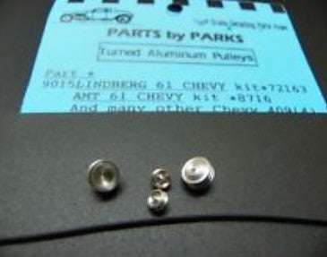 Parts By Parks 1/24-1/25 Pulley Set 1961 Chevys & Chevy 409 (Spun Aluminum) (4)