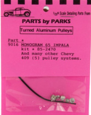 Parts By Parks 1/24-1/25 Pulley Set 1965 Chevy & Chevy 409 (Spun Aluminum) (5)