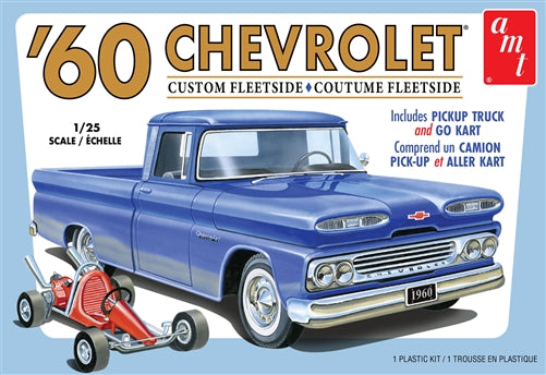 AMT 1/25 1960 Chevy Custom Fleetside Pickup Truck w/Go Kart Kit