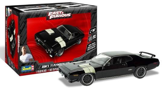 Revell-Monogram Model Cars 1/24 Fast & Furious Dom's 1971 Plymouth GTX (2 in 1) (New Tool) Kit