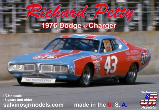 Salvinos Jr. 1/25 Richard Petty #43 1976 Dodge Charger Race Car Kit