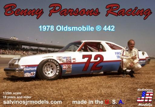 Salvinos Jr.1/25 Benny Parsons Racing #72 1978 Oldsmobile 442 Race Car Kit
