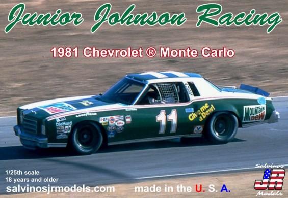 Salvinos Jr. 1/24 Junior Johnson Racing Darrell Waltrip #11 Chevrolet Monte Carlo 1981 Race Car Kit