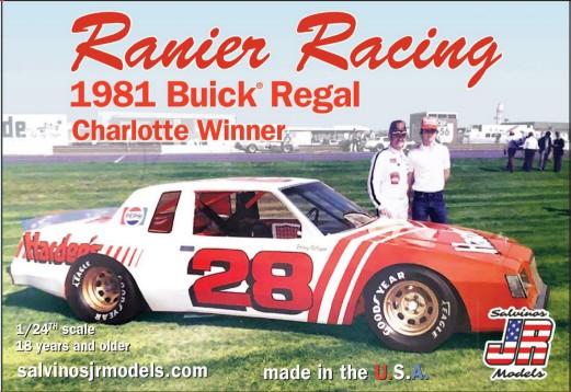 Salvinos Jr. 1/24 Ranier Racing Bobby Allison 1981 #28 Buick Regal Charlotte Winner Race Car Kit