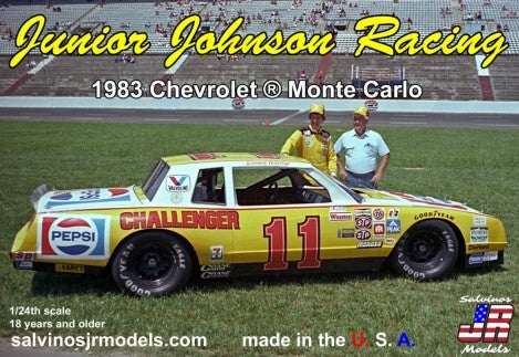 Salvinos Jr. 1/24 Junior Johnson Racing Darrell Waltrip #11 1983 Chevrolet Monte Carlo Race Car Kit