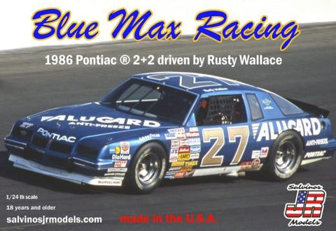 Salvinos Jr. 1/24 Blue Max Racing Rusty Wallace #27 Pontiac 2+2 1986 Race Car Kit